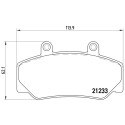 Jogo de 4 pastilhas de freio BREMBO P 86 006