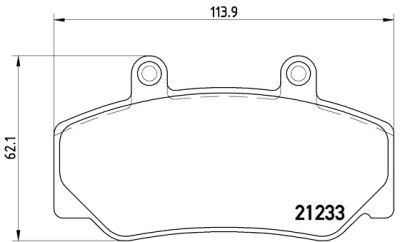 Jogo de 4 pastilhas de freio BREMBO P 86 006