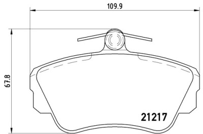 Jogo de 4 pastilhas de freio BREMBO P 86 010