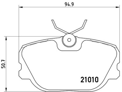 Jogo de 4 pastilhas de freio BREMBO P 86 011