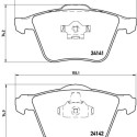 Jogo de 4 pastilhas de freio BREMBO P 86 018