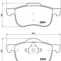 Jogo de 4 pastilhas de freio BREMBO P 86 020