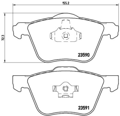 Jogo de 4 pastilhas de freio BREMBO P 86 022