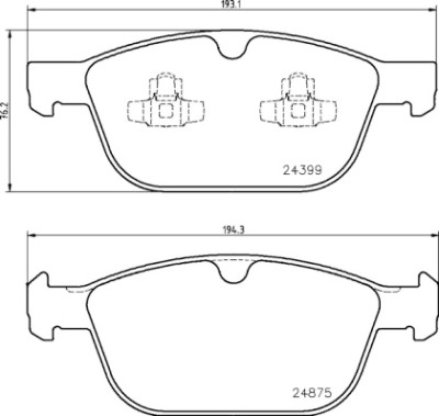 Jogo de 4 pastilhas de freio BREMBO P 86 023