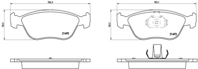 Jogo de 4 pastilhas de freio BREMBO P 86 024