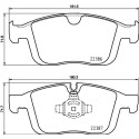 Jogo de 4 pastilhas de freio BREMBO P 86 026