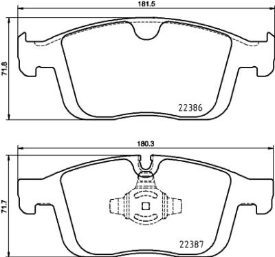 Jogo de 4 pastilhas de freio BREMBO P 86 026