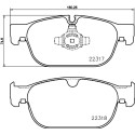 Jogo de 4 pastilhas de freio BREMBO P 86 027