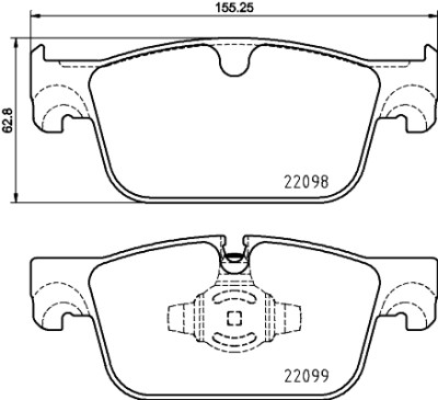 Jogo de 4 pastilhas de freio BREMBO P 86 028