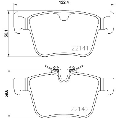 Jogo de 4 pastilhas de freio BREMBO P 86 029