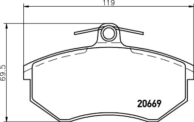 Jogo de 4 pastilhas de freio BREMBO P 99 026