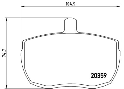 Jogo de 4 pastilhas de freio BREMBO P A6 001