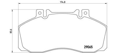 Conjunto de 4 pastilhas de freio BREMBO P A6 008