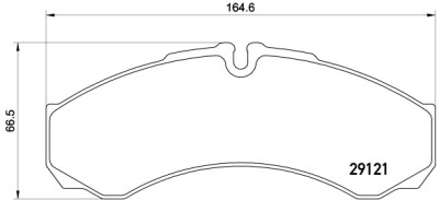 Jogo de 4 pastilhas de freio BREMBO P A6 017