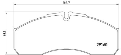 Jogo de 4 pastilhas de freio BREMBO P A6 022