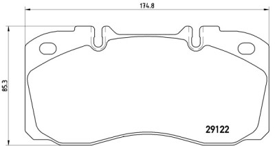 Jogo de 4 pastilhas de freio BREMBO P A6 025