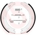 Jogo de maxilas de travão, travão de estacionamento