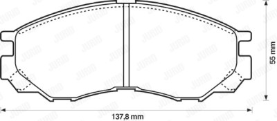Jogo de 4 pastilhas de travão