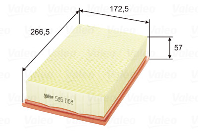 Filtro de ar VALEO 585068
