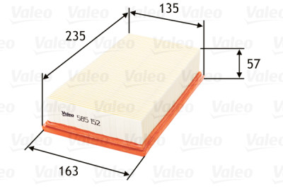 Filtro de ar VALEO 585152