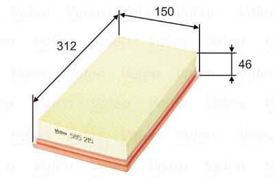 Filtro de ar VALEO 585215
