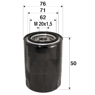 Filtro de óleo VALEO 58.6001