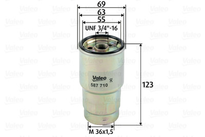 Filtro de combustível VALEO 587710