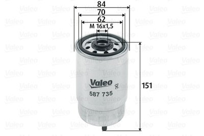 Filtro de combustível VALEO 587735