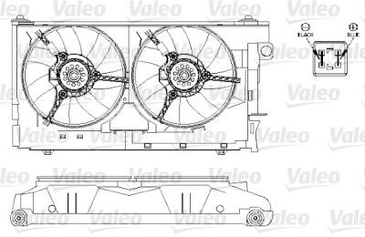 Motor elétrico, ventilador do radiador