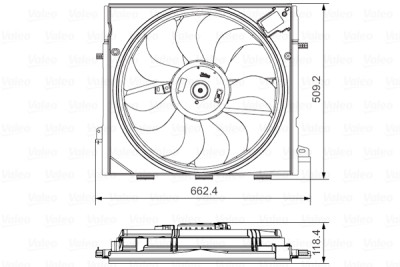 Motor elétrico, ventilador do radiador
