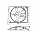 Motor elétrico, ventilador do radiador