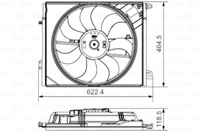 Motor elétrico, ventilador do radiador