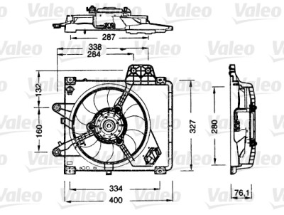 Motor elétrico, ventilador do radiador