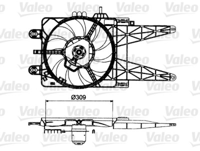 Motor elétrico, ventilador do radiador