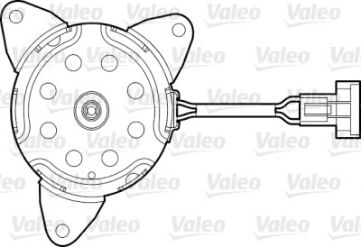 Motor elétrico, ventilador do radiador