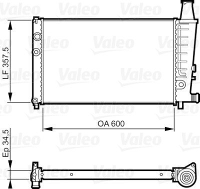 Radiador, refrigeração do motor VALEO 730494