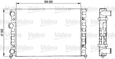 Radiador, refrigeração do motor VALEO 730504