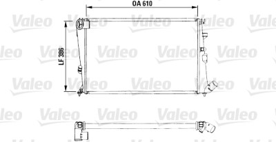 Radiador, refrigeração do motor VALEO 730959