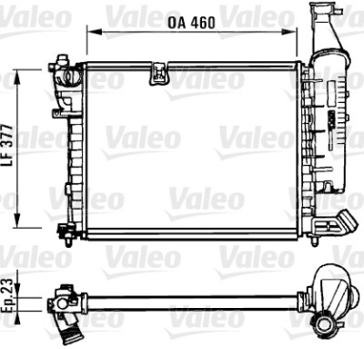Radiador, refrigeração do motor VALEO 731295