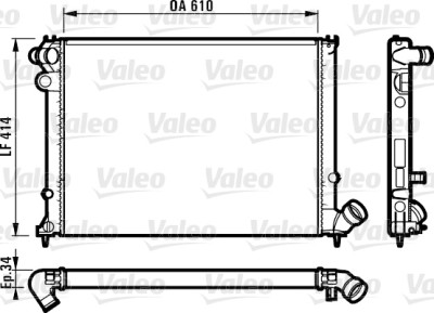 Radiador, refrigeração do motor VALEO 731573