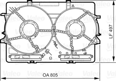 Suporte, ventilador de radiador