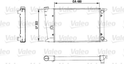 Radiador, refrigeração do motor VALEO 883435