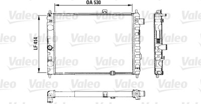 Radiador, refrigeração do motor VALEO 883853