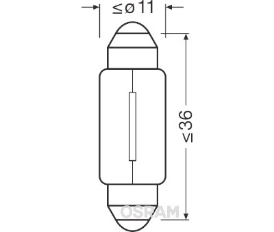 Lâmpada, luz de placa OSRAM 6418