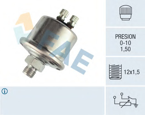Sensor, pressão do óleo