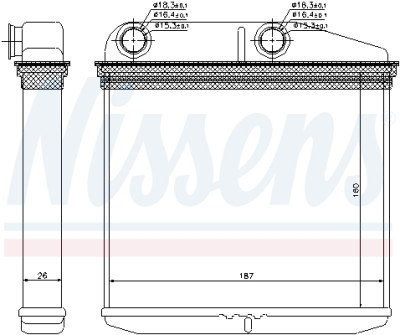 Radiador de aquecimento NISSENS 71456