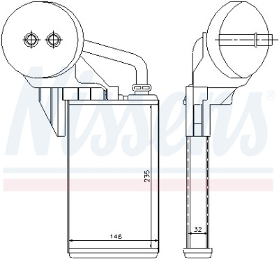 Radiador de aquecimento NISSENS 72207