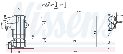 Radiador de aquecimento NISSENS 72941