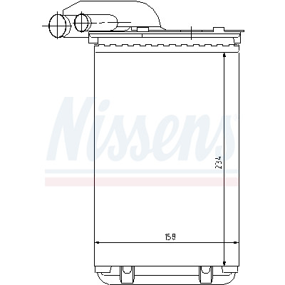 Radiador de aquecimento NISSENS 732/52