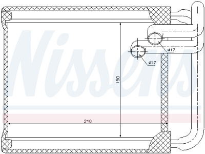 Radiador de aquecimento NISSENS 77632